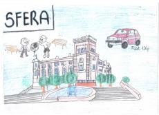 Powiększ zdjęcie: Dominika K. zdjęcie przedstawia rysunek Zamku Sułkowskich.