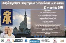 Powiększ zdjęcie: II Ogólnopolska Pielgrzymka Seniorów na Jasną Górę plakat