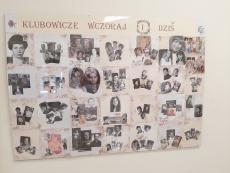 Powiększ zdjęcie: Tablo przedstawiające fotograficze Uczestników Klubu Senior przy ul. Jesionowej 13 z czasów młodości