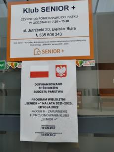 Powiększ zdjęcie: KLUB SENIOR+ ul. Jutrzenki 20 Bielsko-Biała