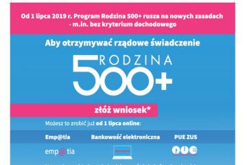 Plakat Programu Rodzina 500 plus