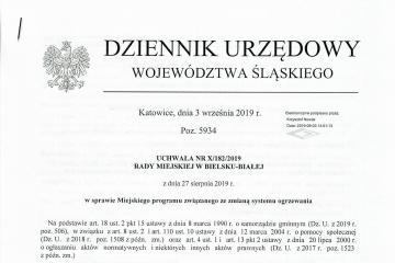 Uchwała w sprawie Miejskiego Programu związanego ze zmianą systemu ogrzewania