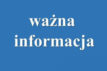 Ważna informacja plakat